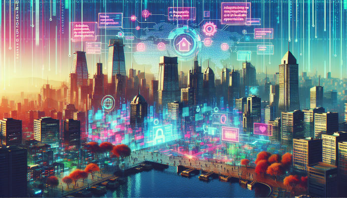 "Vibrant South African digital landscape with diverse market segments engaging with rqm.co.za, symbolizing business opportunities."