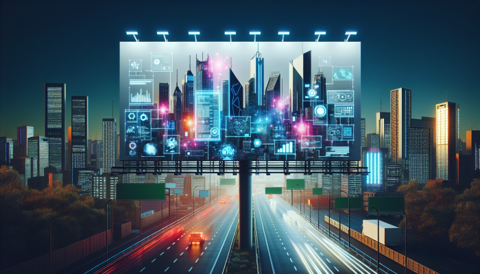 "Sleek 'pce.co.za' billboard in modern South African city, symbolizing digital authority and simplicity."