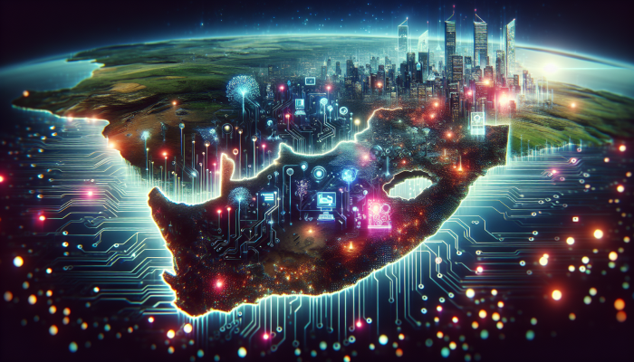 "South African digital landscape with increasing internet and mobile connectivity, fostering innovation."