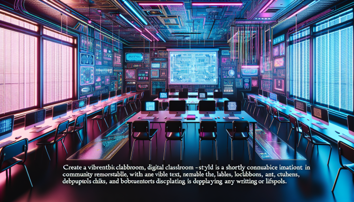 "Vibrant digital classroom and community hub with a short domain, connecting diverse audiences."