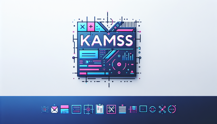 Bold 'kams.co.za' logo on white background, representing simplicity and brand.