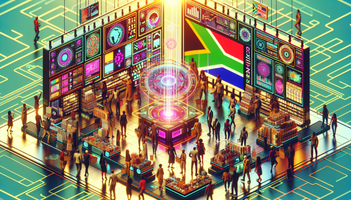 Vibrant e-commerce platform sise.co.za displaying unique South African products, engaging diverse audience.