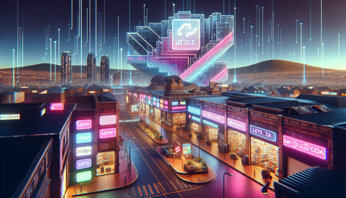 "South African digital market with 'lets.co.za' domain for enhanced brand recall and credibility."