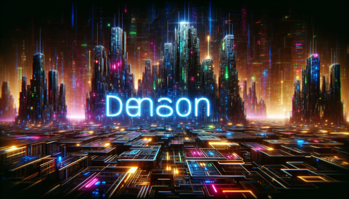 Glowing domain name in vibrant digital landscape, enhancing brand visibility in South Africa.