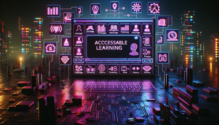 Digital platform showcasing educational courses in language, tech, and finance for accessible learning in South Africa.