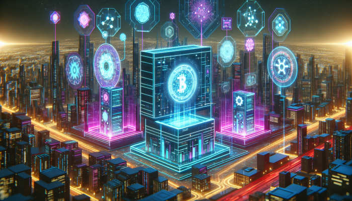 Vibrant tech hub in South Africa with 'koin.co.za' on a modern billboard.