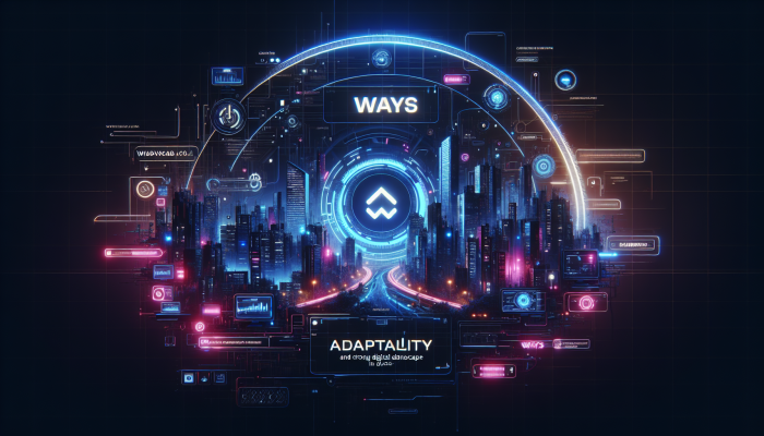 "Modern digital canvas displaying 'ways.co.za', symbolizing adaptability and strong brand identity in South Africa."