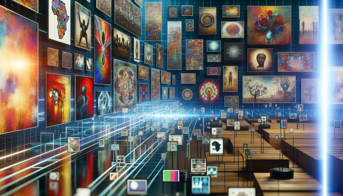 South African artists' vibrant artworks displayed on avata.co.za, showcasing diversity and brand cohesion.