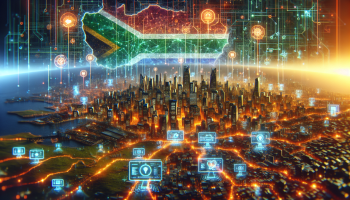 "Graph showing increase in short domain usage in South Africa, indicating digital growth."
