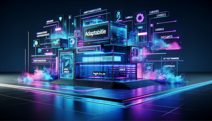 Modern digital storefront displaying 'agric.co.za', symbolizing brand essence and adaptability.