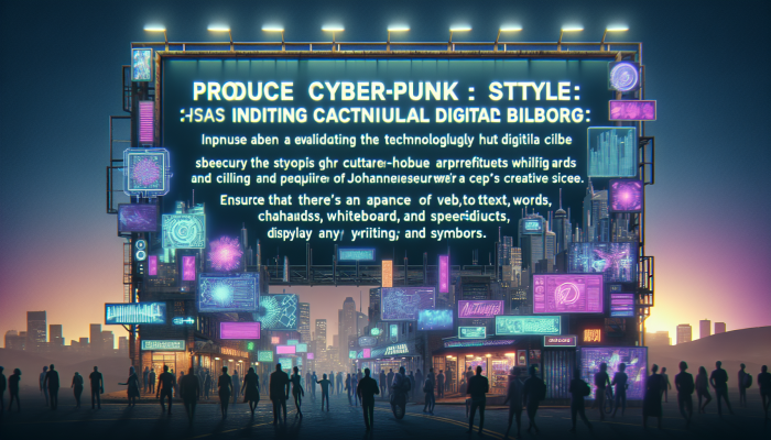 "Vibrant digital billboard 'valp' tailored to Johannesburg's tech and Cape Town's creative scenes."