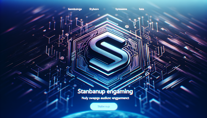 "Tech startup logo on modern website, 'siya.co.za' displayed, vibrant dynamic design for tech-savvy audience."